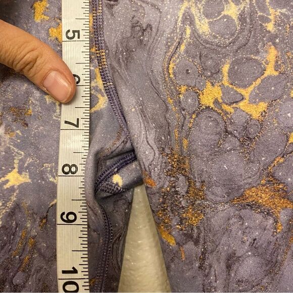 Athleta Girl Chit Chat Leggings Marble copper Purple Gray size XXL 16/woman S-M - Picture 5 of 13